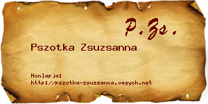 Pszotka Zsuzsanna névjegykártya