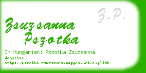 zsuzsanna pszotka business card